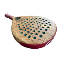 Burgundy red cork padel racet
