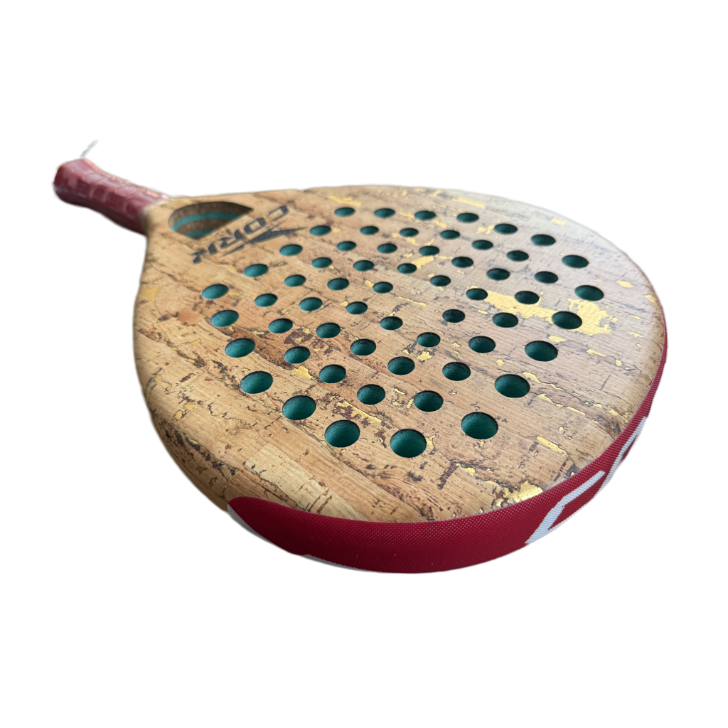 Burgundy red cork padel racet