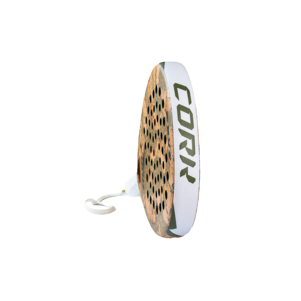 Paddle with cork texture and 'Cork' branding on a white background