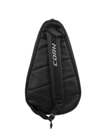 Black sling bag with 'Cork' branding on a light gray background