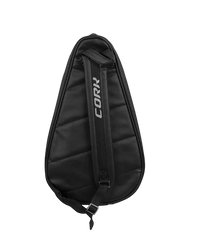 Black sling bag with 'Cork' branding on a light gray background