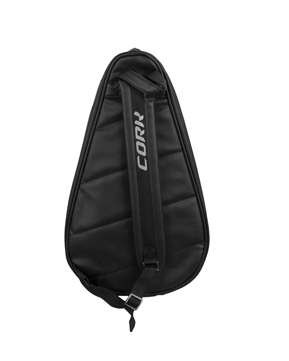 Black sling bag with 'Cork' branding on a light gray background