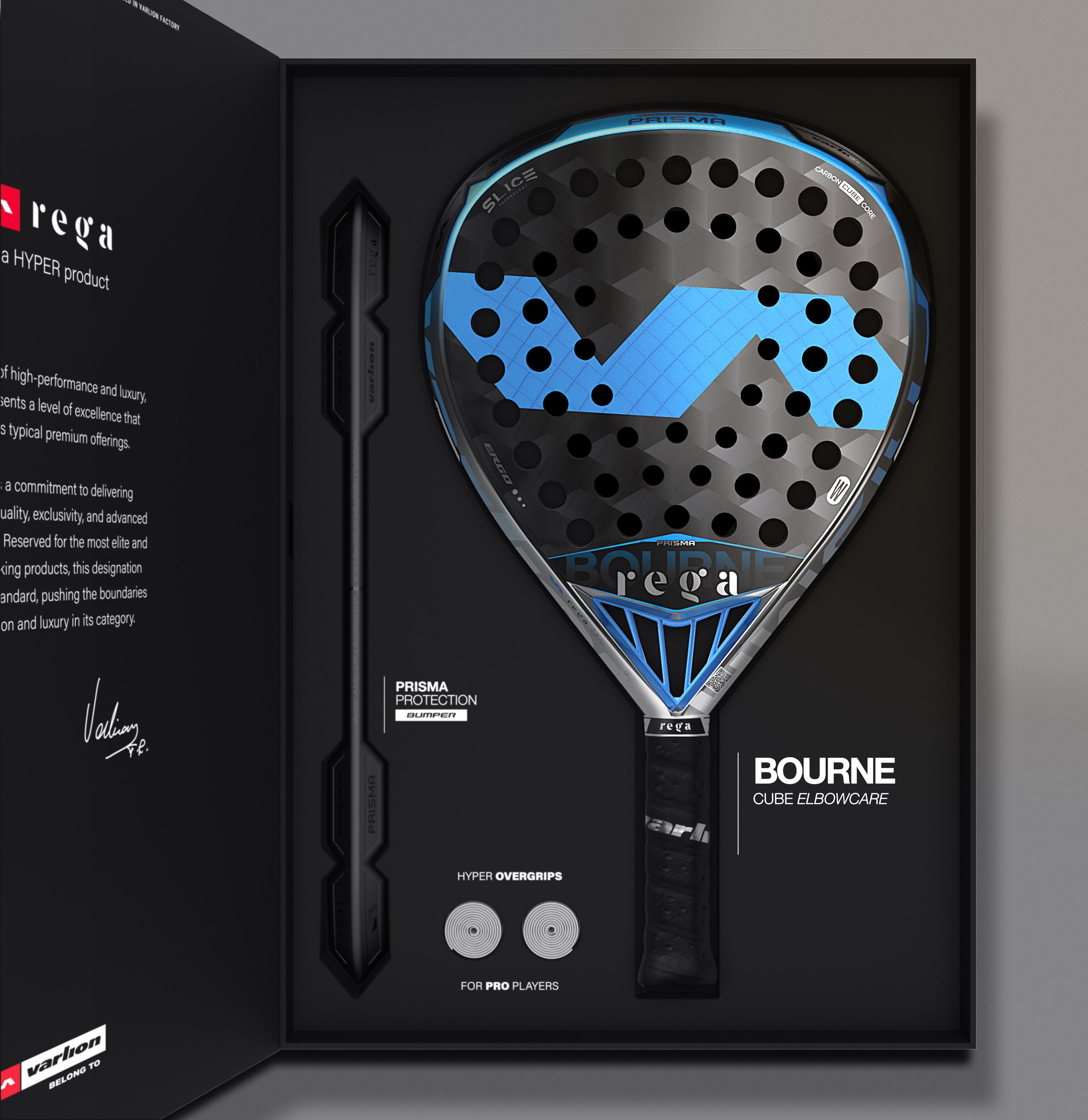 Varlion Bourne Cube ElbowCare W Power & Comfort Racket – PadelDogs.com